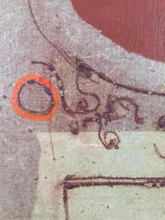 Persian Morning II (Abstract expressionist mid-century Indiana artist painting)