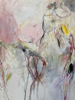 « Amour Debordant » - Peinture abstraite multimédia contemporaine