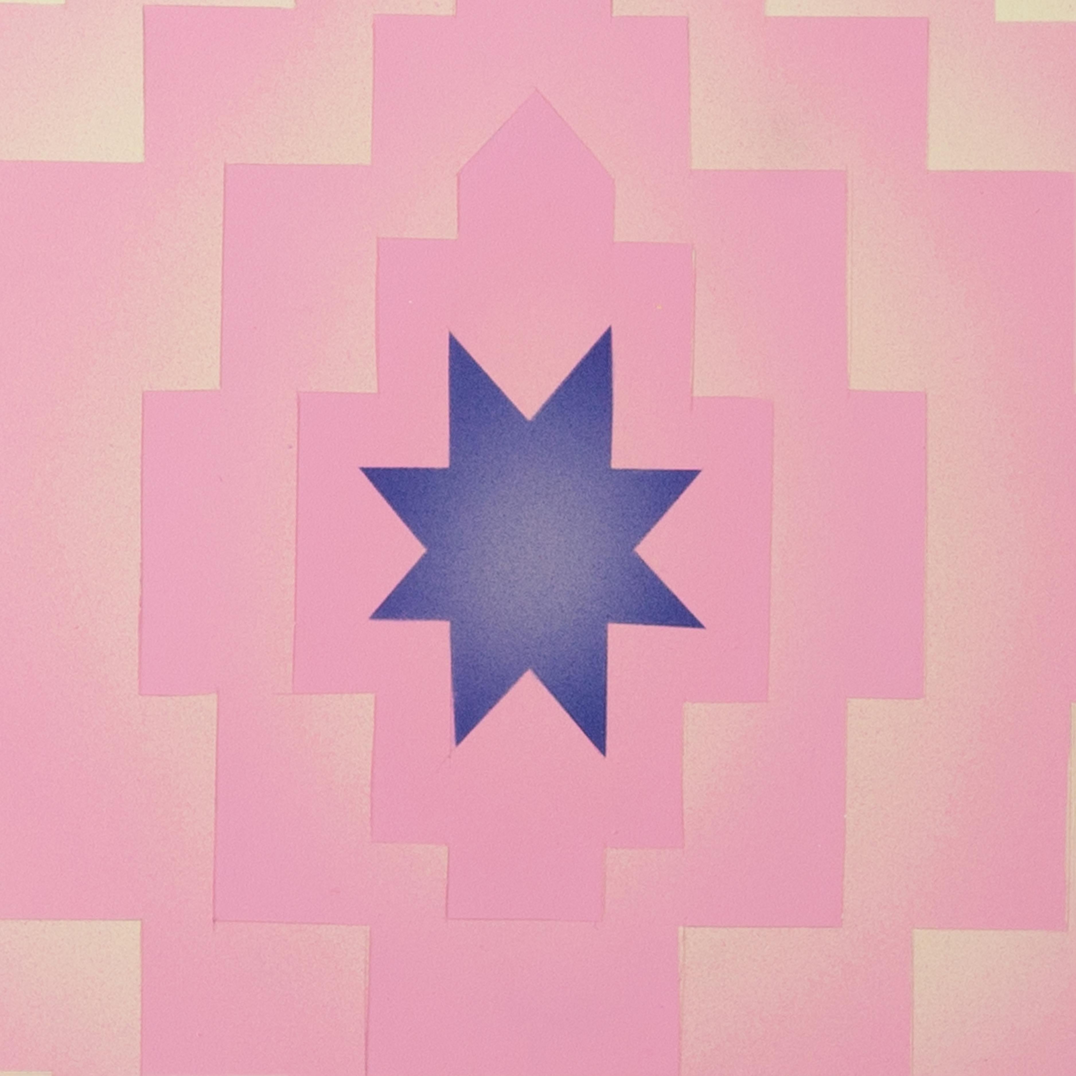 '#9 Smoke and Mirrors', Acryl, zeitgenössisch, geometrisch, abstrakte Malerei, Kunst – Painting von Mary Anna Pomonis