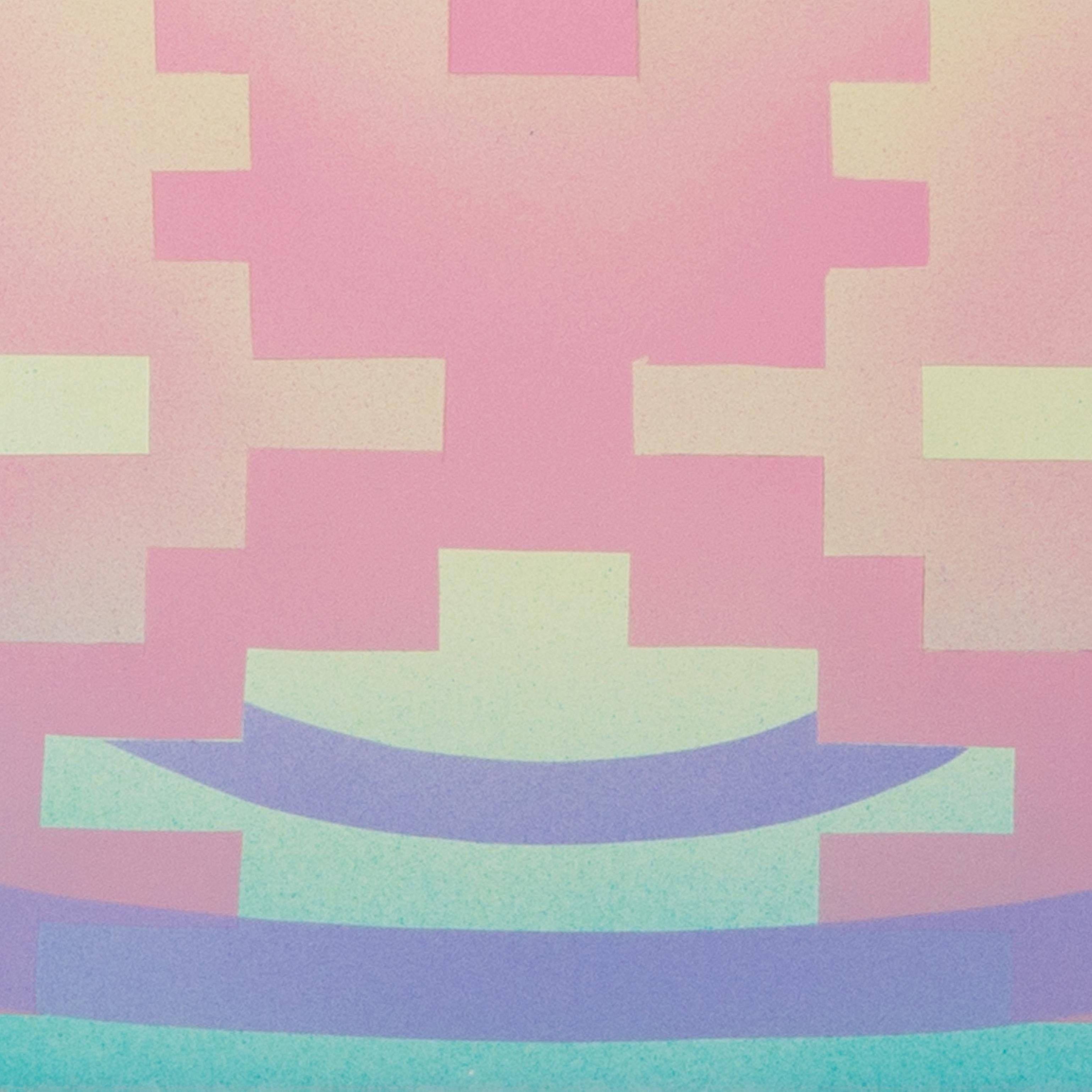 '#9 Smoke and Mirrors', Acryl, zeitgenössisch, geometrisch, abstrakte Malerei, Kunst (Zeitgenössisch), Painting, von Mary Anna Pomonis