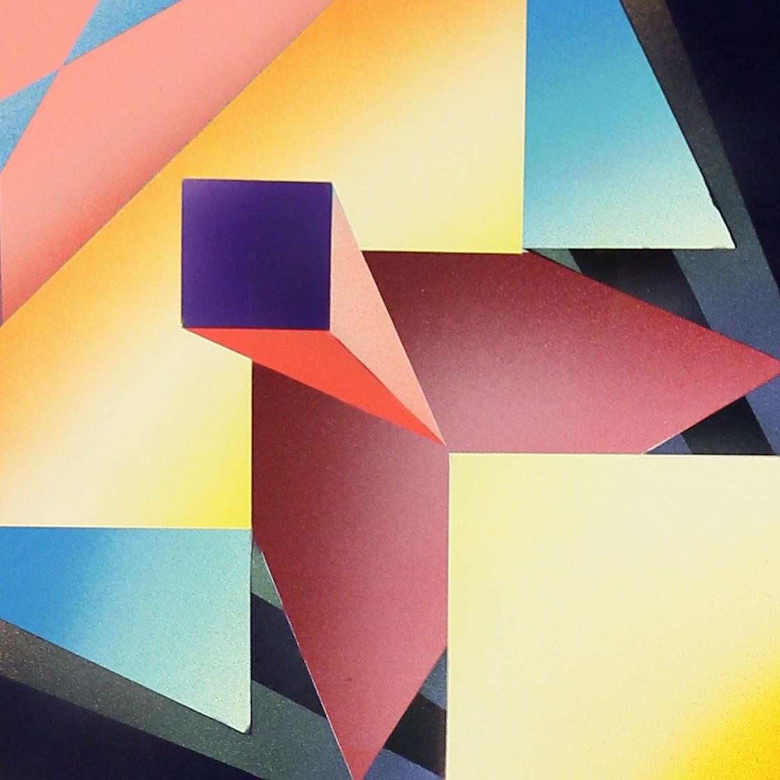 'Ella está en la Luz Radiante', acrílico, arte contemporáneo, geométrico, abstracto - Painting de Mary Anna Pomonis