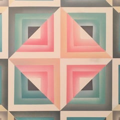 'Snake in the Mist', acrylic, contemporary, geometric, abstract art, painting