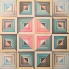 'Snake in the Mist', acrylic, contemporary, geometric, abstract art, painting