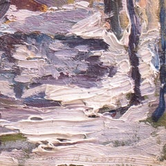 « Paysage d'hiver », artiste femme, New York, Washington, scène de neige impressionniste