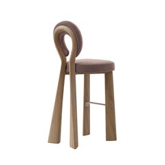 Fauteuil Mary Bar, pieds en bois ou laqués, Dedar Darwinista, fabriqué au Portugal par Ottiu