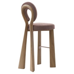 Fauteuil Mary Bar, pieds en bois ou laqués, Dedar Darwinista, fabriqué au Portugal par Ottiu