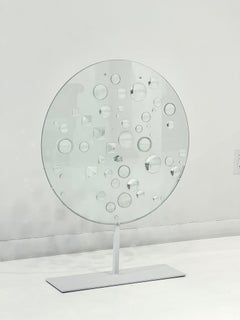 Mary Bauermeister Scultura a disco in vetro ottico