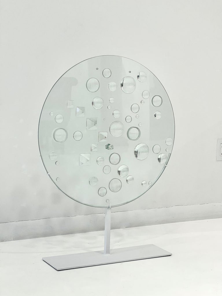 Mary Bauermeister Optical Glass Disc Sculpture For Sale at 1stDibs