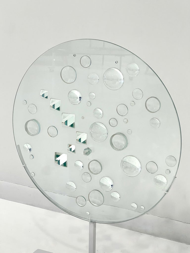Mary Bauermeister Optical Glass Disc Sculpture For Sale at 1stDibs