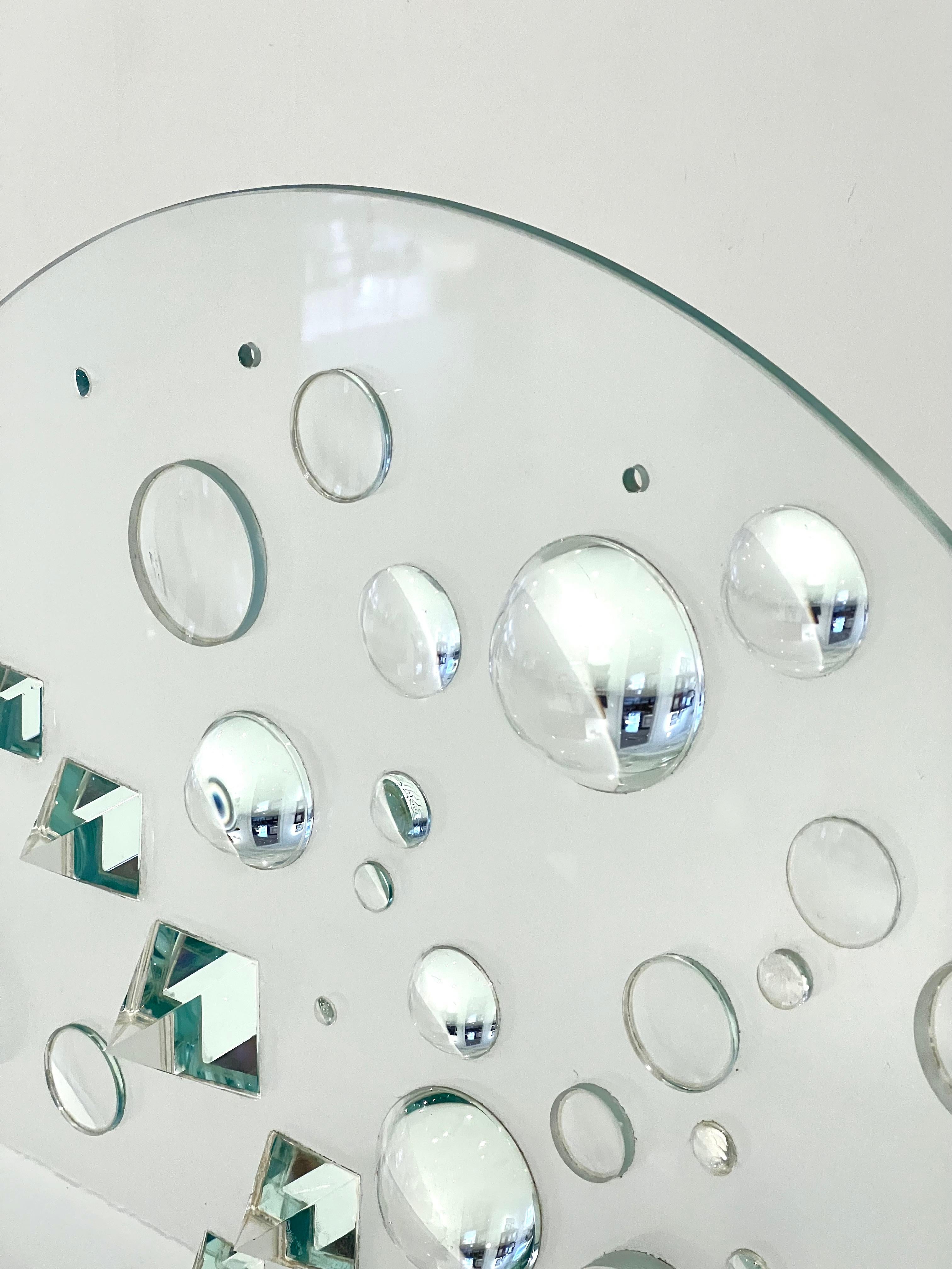 Mid-20th Century Mary Bauermeister Optical Glass Disc Sculpture For Sale