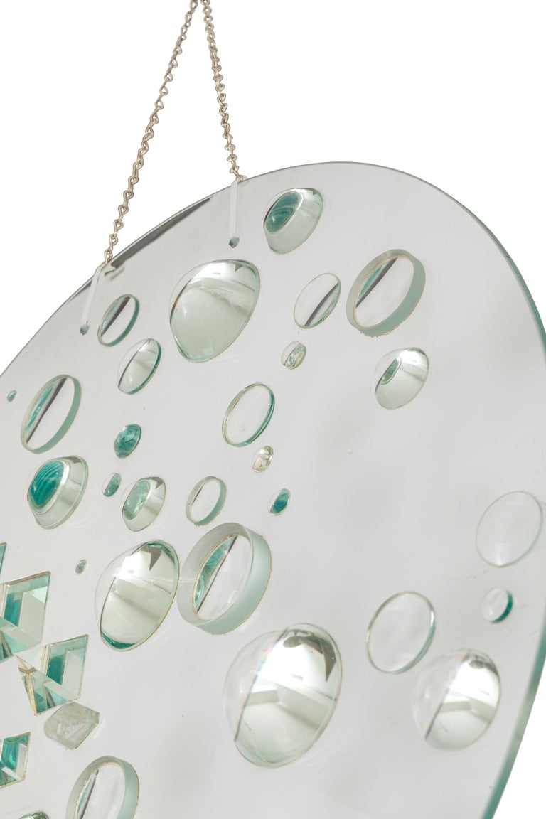 Mary Bauermeister Optical Glass Disc Sculpture, USA 1970s For Sale at