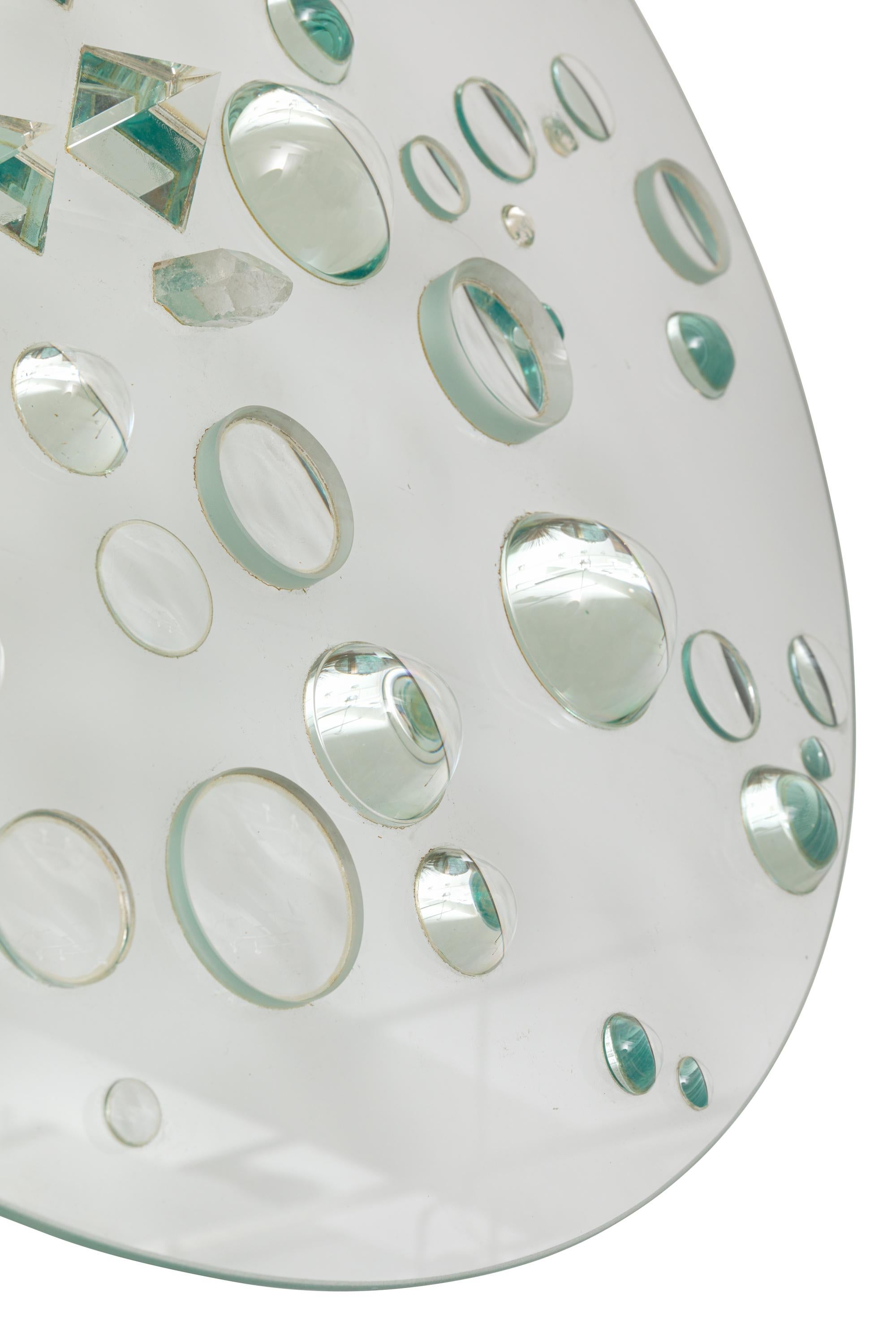 Mary Bauermeister Optical Glass Disc Sculpture, USA 1970s In Good Condition In New York, NY