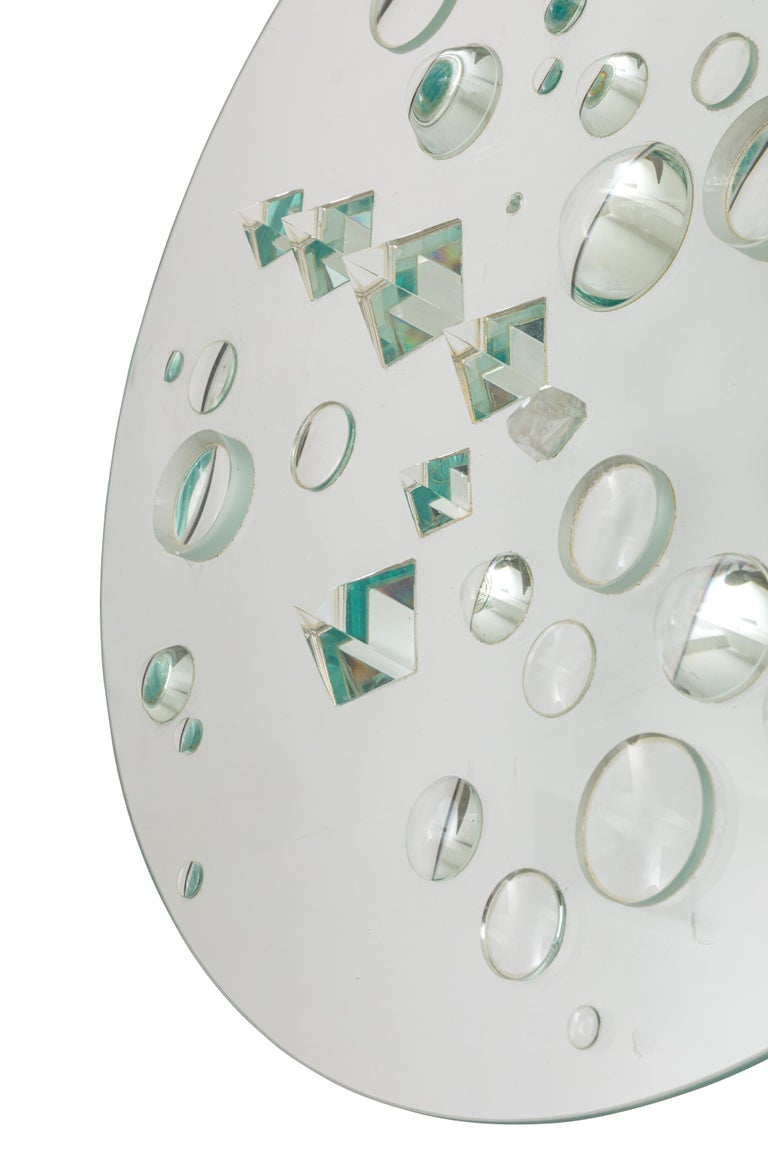 Mary Bauermeister Optical Glass Disc Sculpture, USA 1970s For Sale at