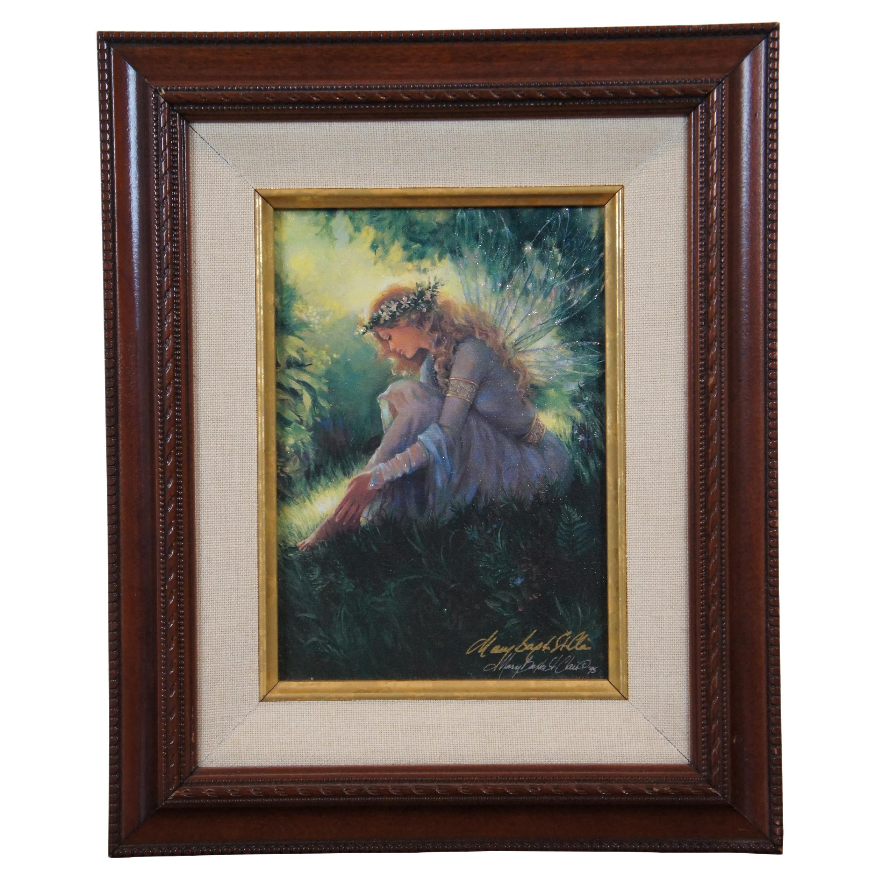 Mary Baxter St Clair Garden of Dreams Fairy in Forest Giclee on Canvas 11"