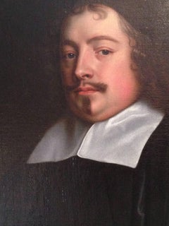 17th Century Oil Painting Portrait of Chief Justice Sir Edward Lyttelton Munslow