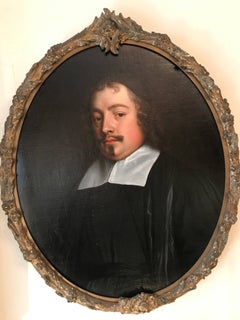 17th Century Oil Painting Portrait of Chief Justice Sir Edward Lyttelton Munslow