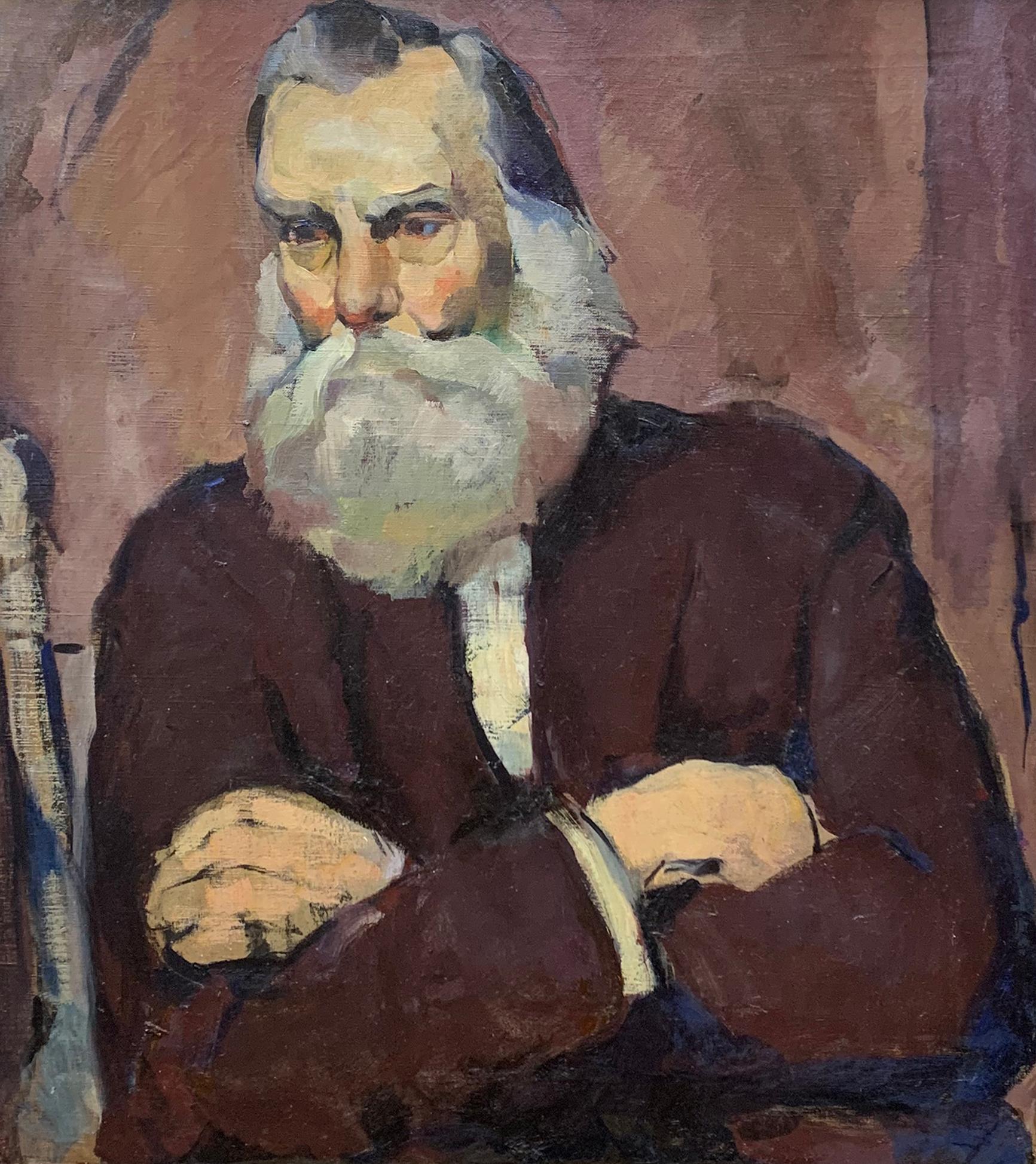 Portrait of Arthur Carles by Pennsylvania Female Modernist Artist - Painting by Mary Bean Rogers