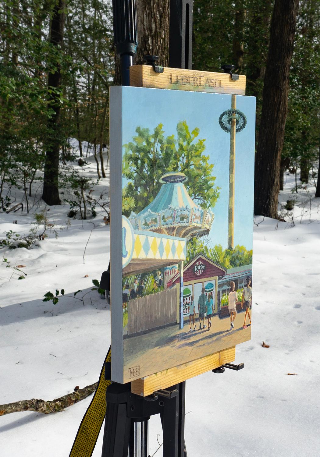 From the Face Paint Stand, Original Painting - Impressionist Art by Mary Beatty-Brooks