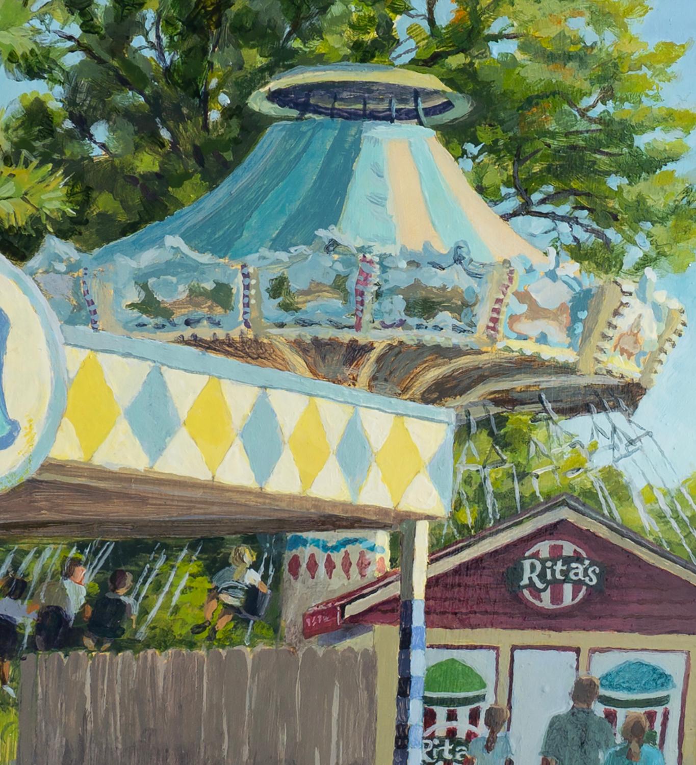 From the Face Paint Stand, Original Painting For Sale 1