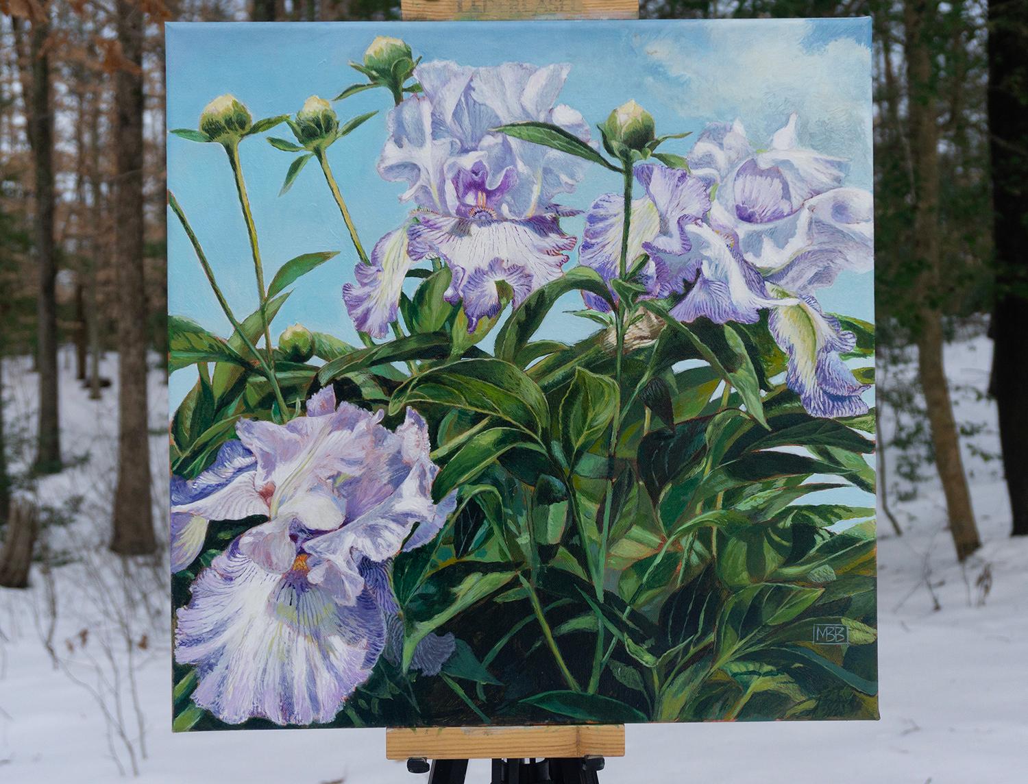 Peonías siguiendo a los lirios, Pintura original - Painting Realista de Mary Beatty-Brooks