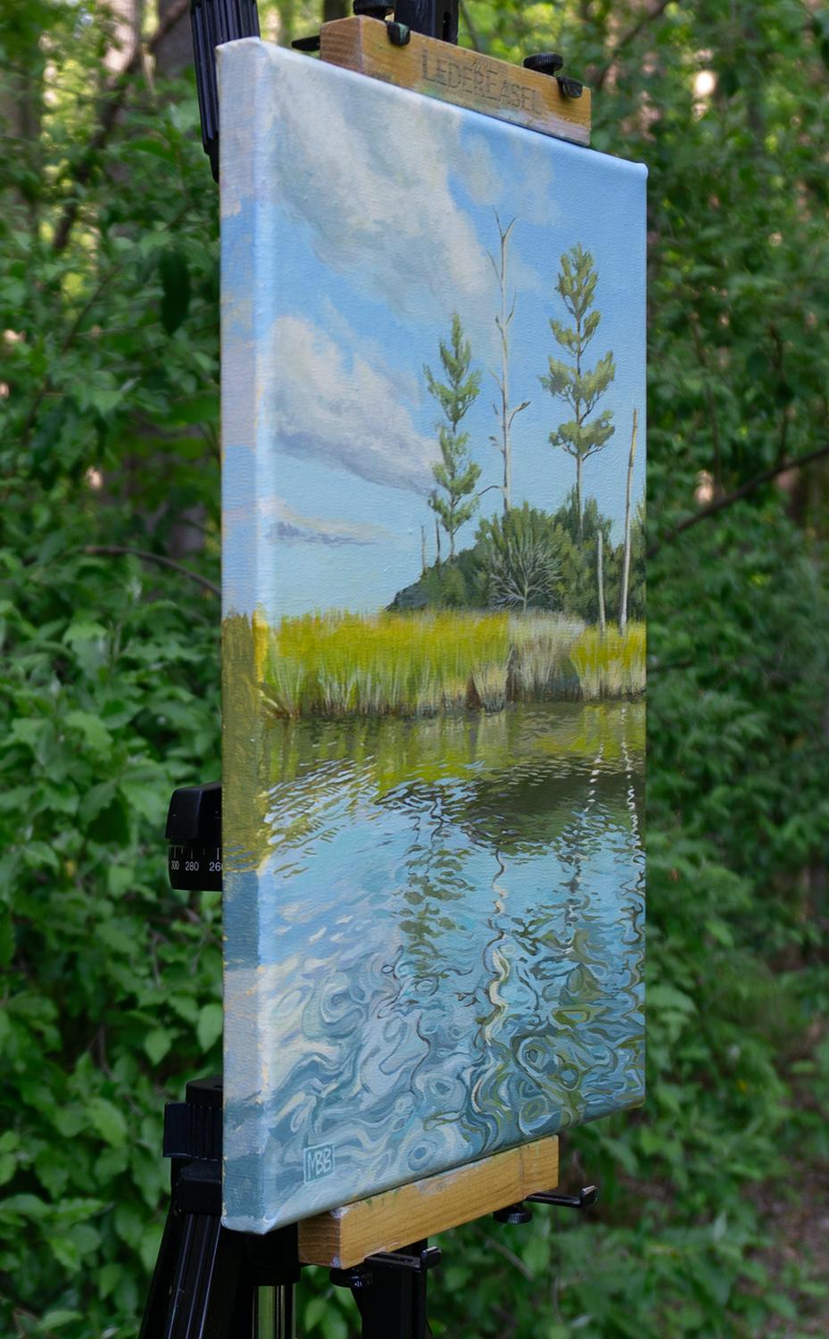 Reflektionen eines Kayak, Originalgemälde (Realismus), Art, von Mary Beatty-Brooks