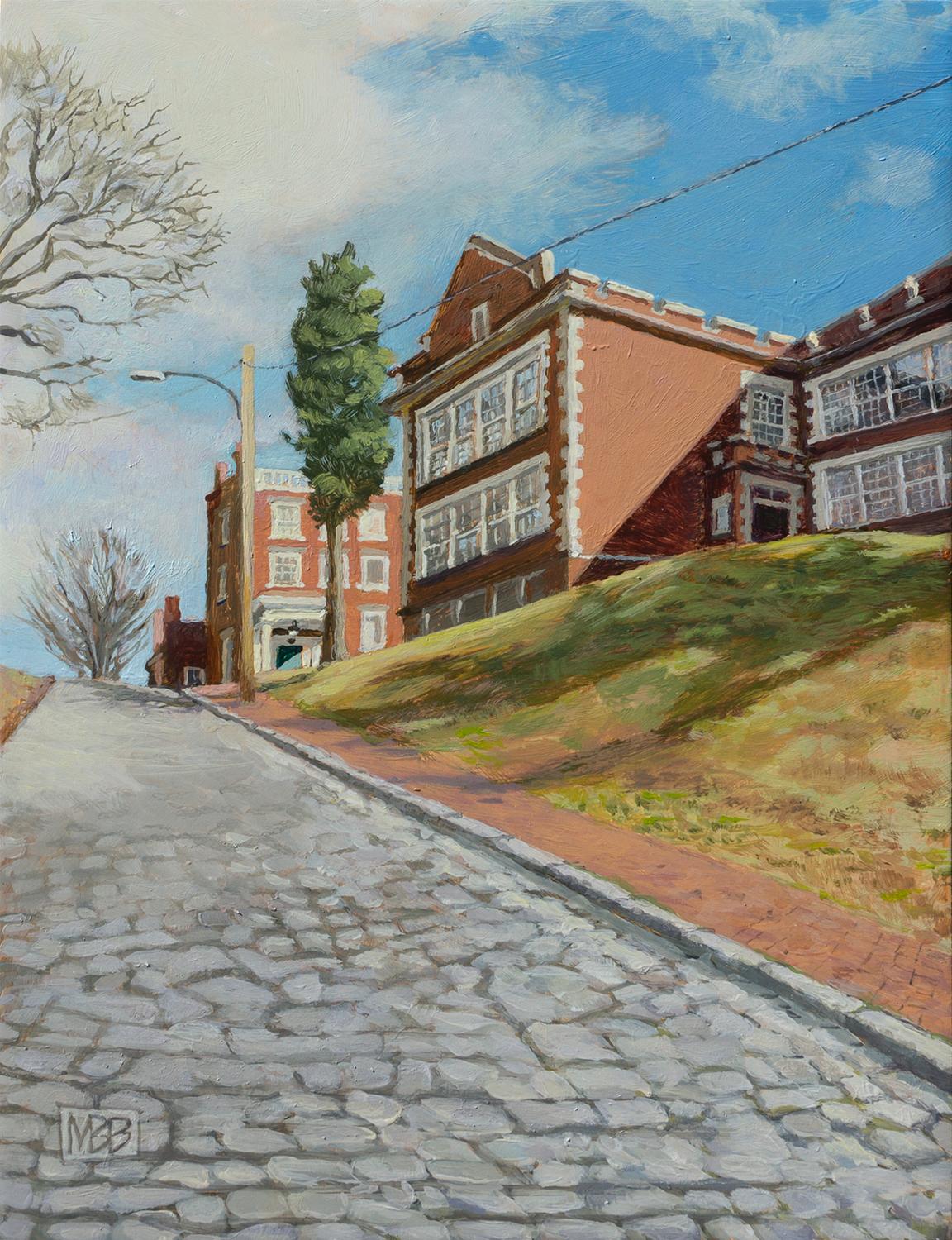 Up 23rd Street, Church Hill, Richmond, VA, Original Paintinga
