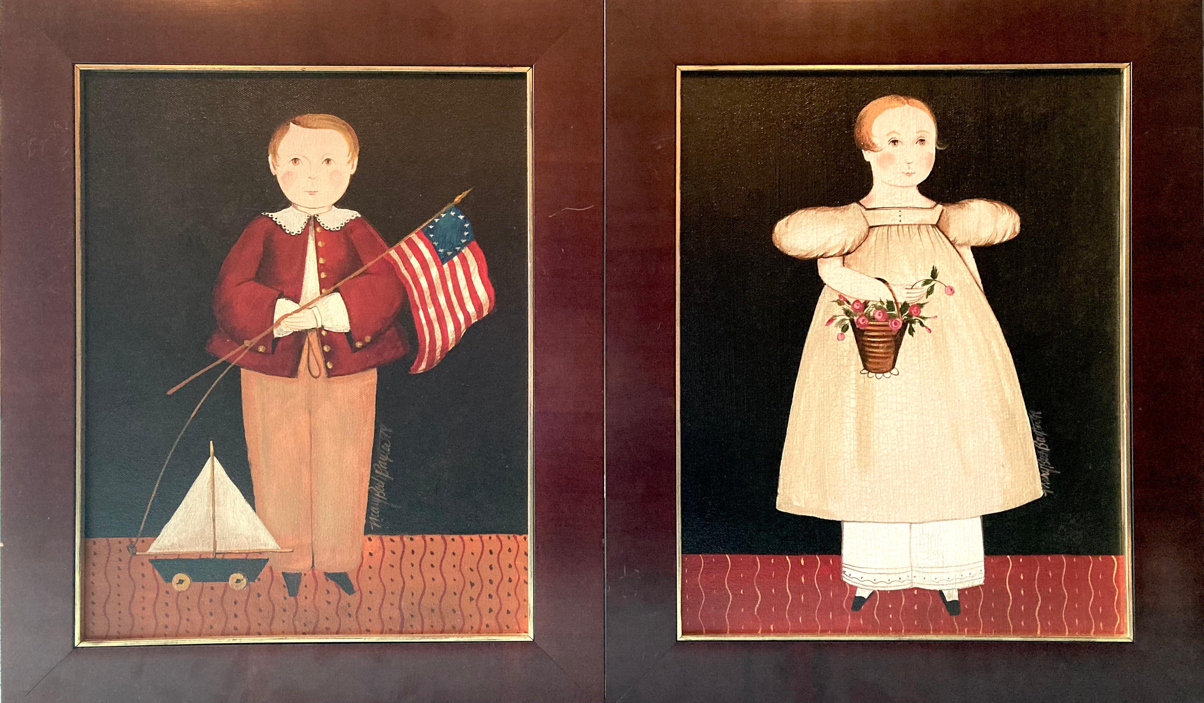 "Boy and Girl" - Painting by Mary Beth Baxter