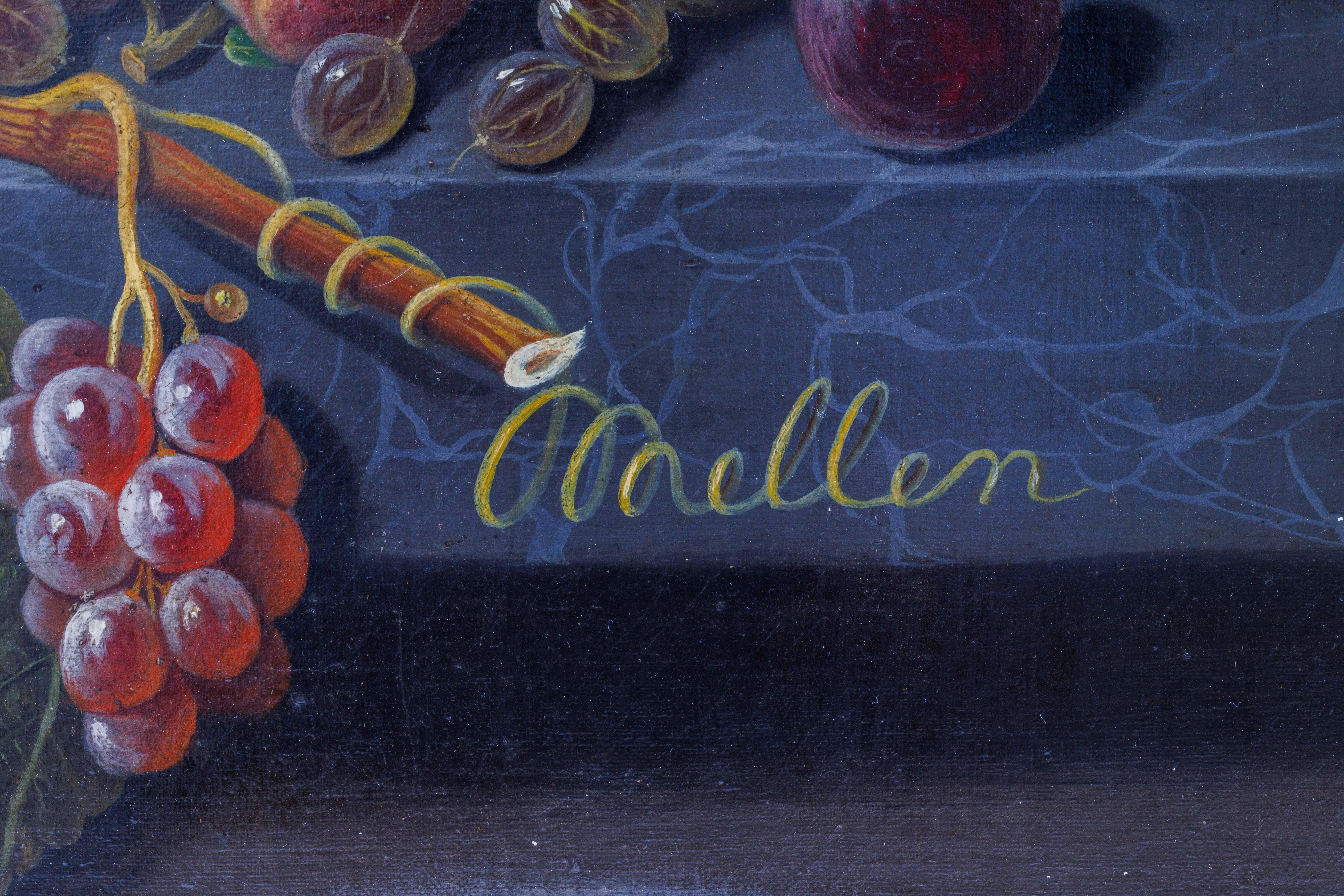 An Exceptional Two-Tiered Fruit Still Life Oil Painting, by Mary Mellen, C. 1850 For Sale 4