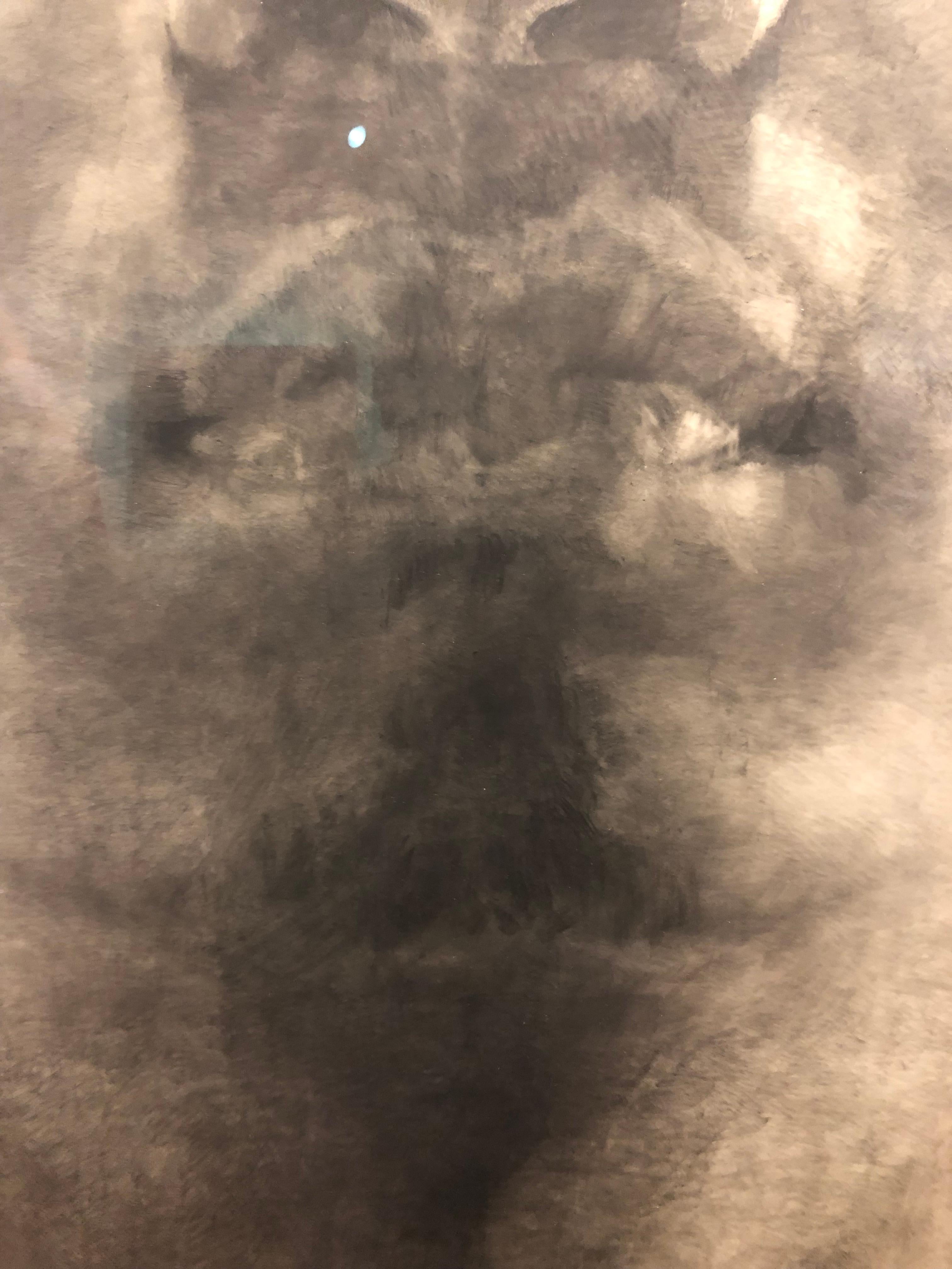 Portrait of David Uy - Large Scale Charcoal Drawing on Mylar by Mary Borgman 2