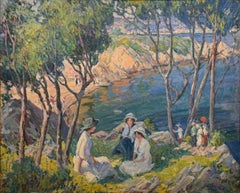 "Tarde de verano, Playa de la Media Luna, Gloucester" Pintura de Mary Bradish Titcomb