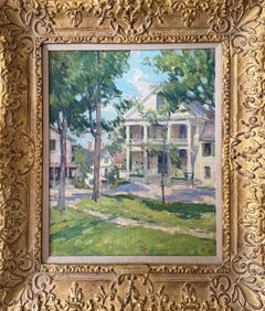 "Village Green" Mary Bradish Titcomb, Bright American Impressionist Landscape