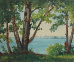 Mary Bryan, 'Plein Air' Vermont Landscape Oil Painting, U.S.A., circa 1940's