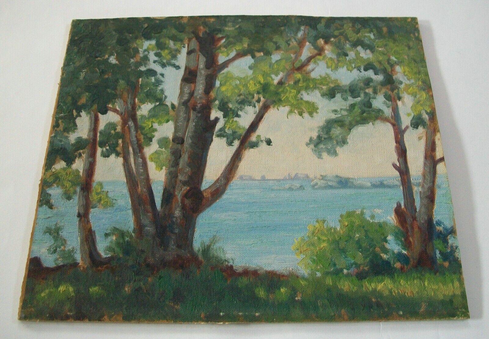 Américain Peinture à l'huile de paysage du Vermont « Klein Air » de Mary Bryan, États-Unis, vers les années 1940 en vente