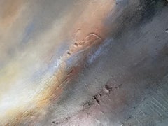 Cold Sunset, Mary Burtenshaw, Original Painting, Skyscape Art Affordable Artwork