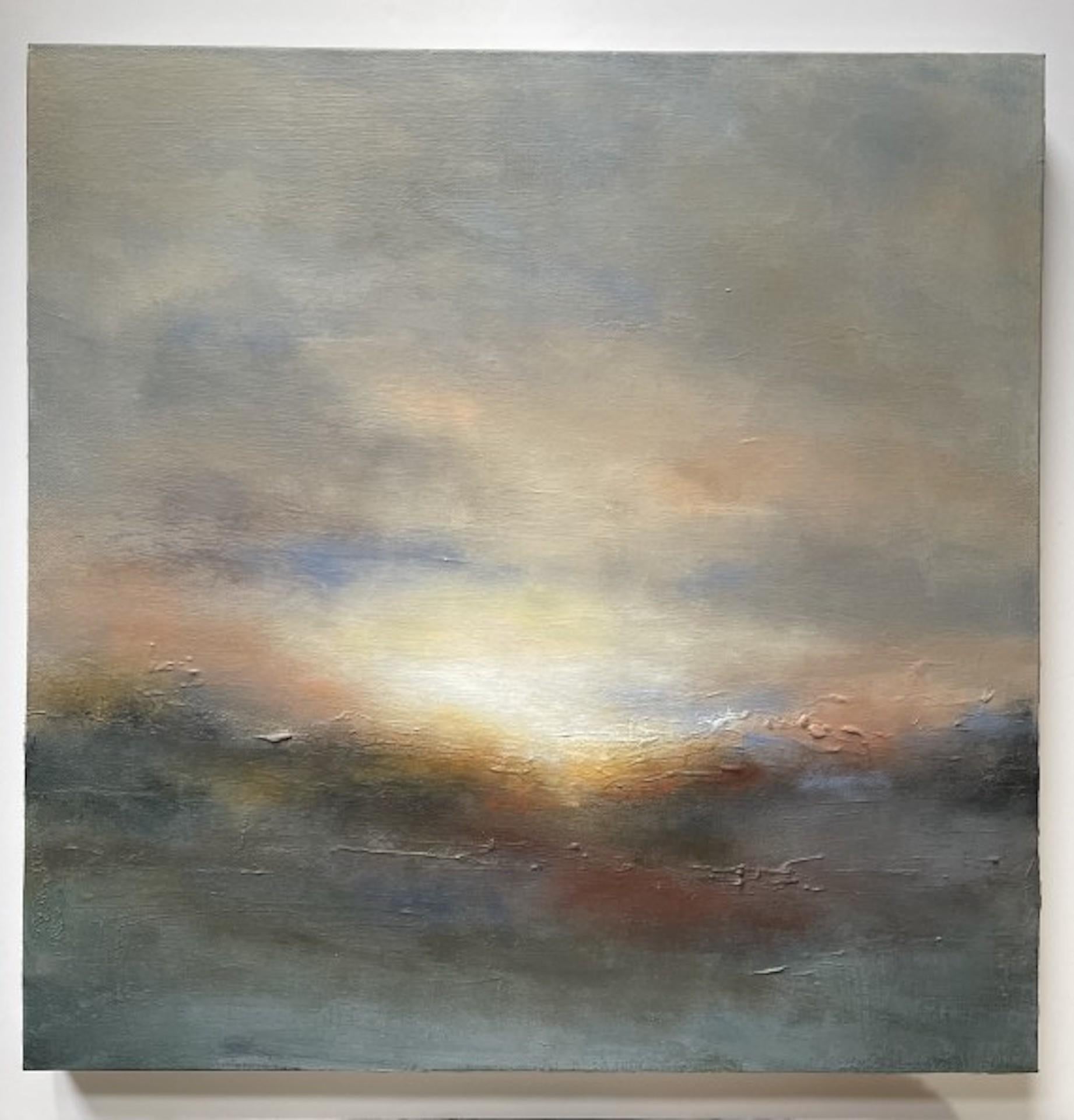 Cold Sunset, Mary Burtenshaw, Originalgemälde, Skyscape Art, preiswertes Kunstwerk im Angebot 6