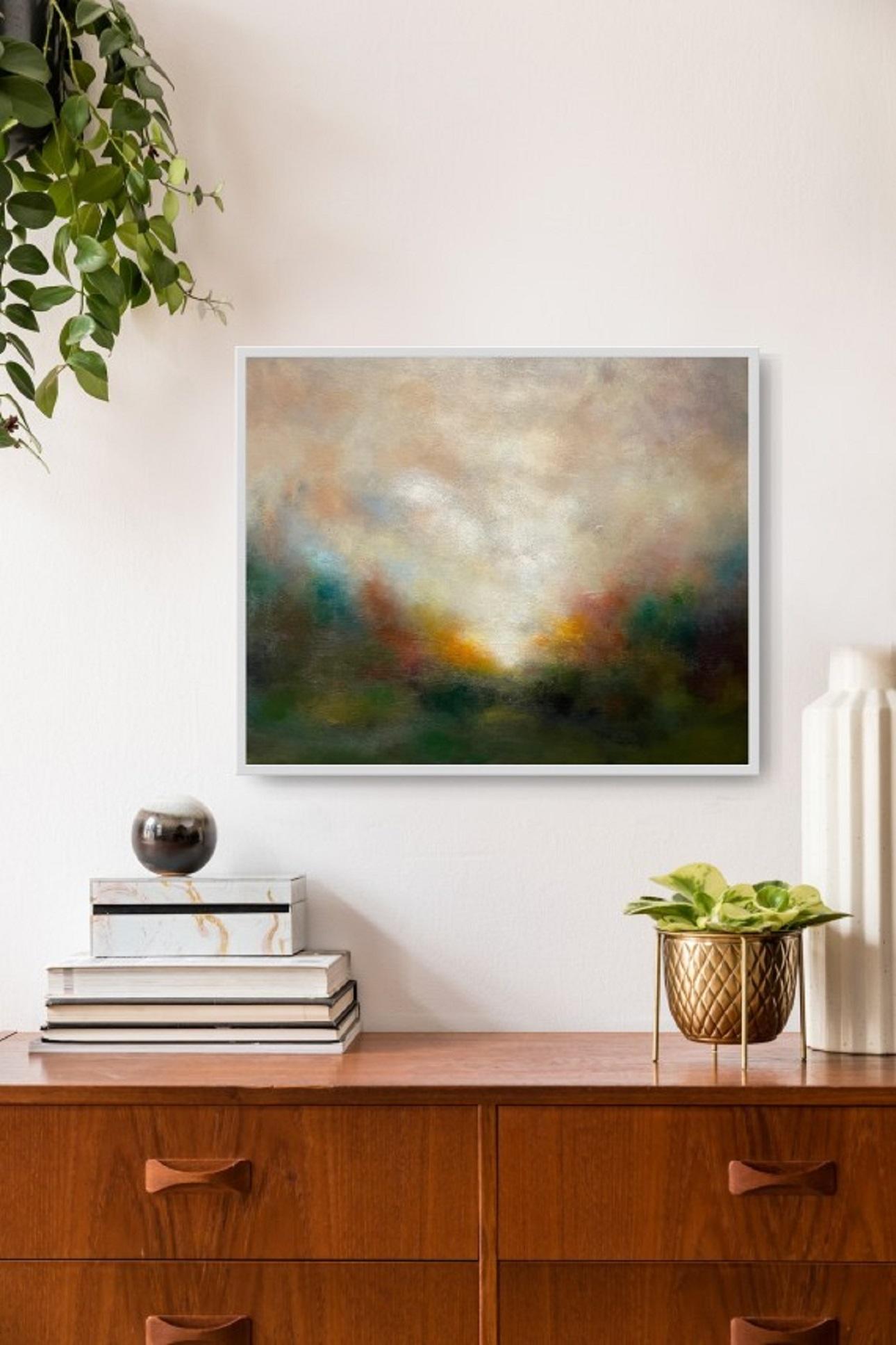 Lampe du matin, Mary Burtenshaw, peinture de paysage originale en vente 4