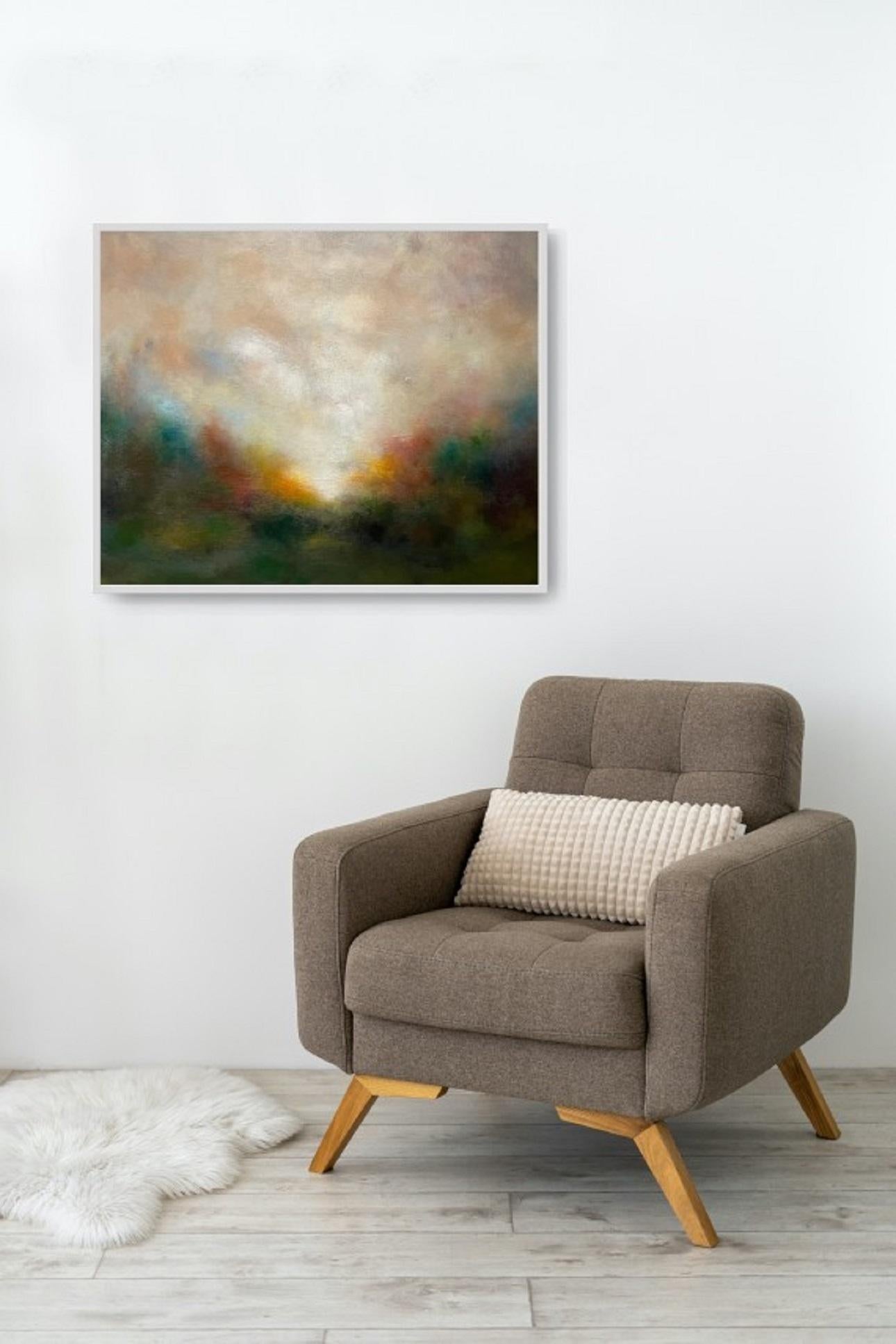 Lampe du matin, Mary Burtenshaw, peinture de paysage originale en vente 6