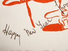 Seasons Greetings, Modern Lithograph by Mary Callery