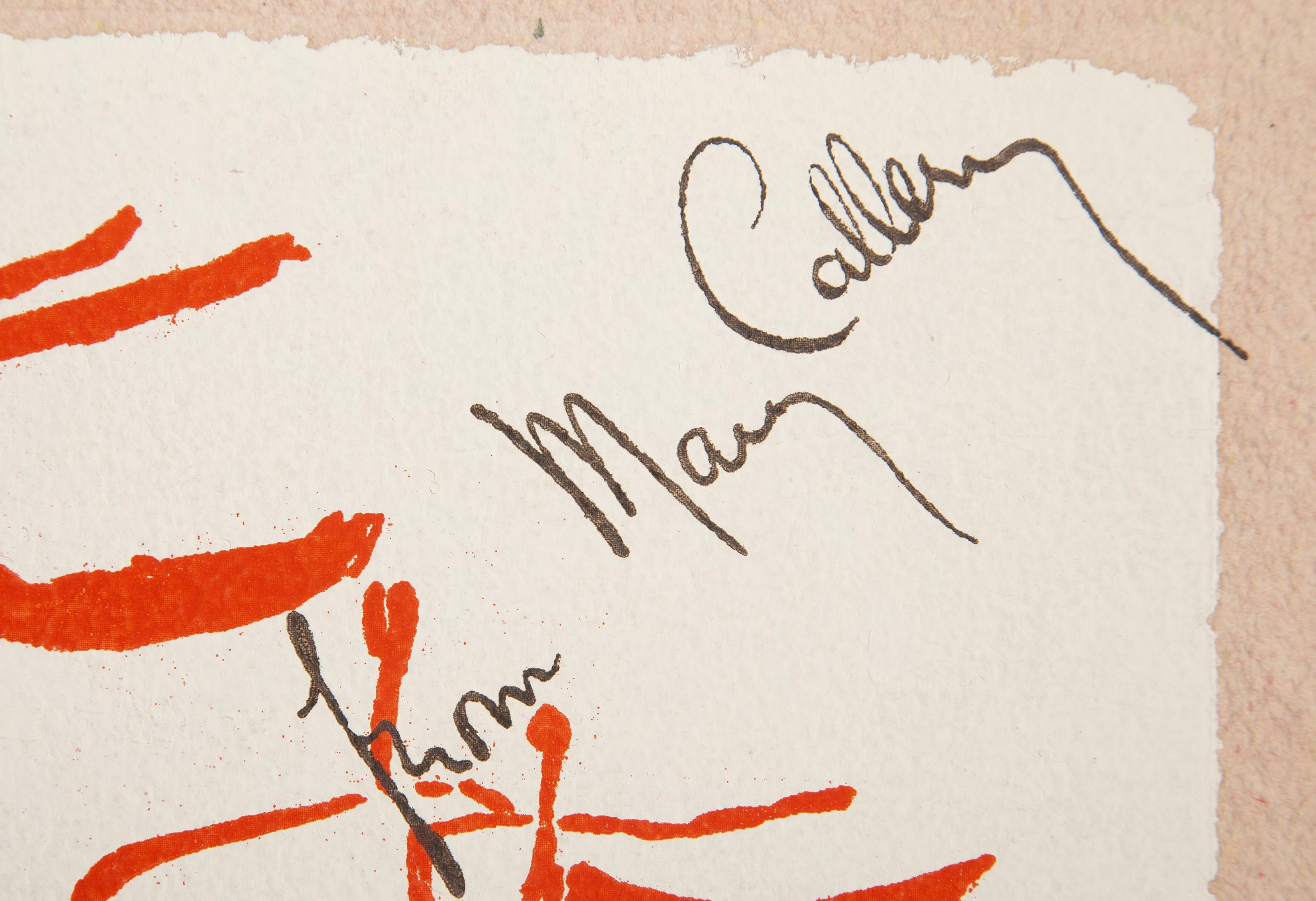 Seasons Greetings, Modern Lithograph by Mary Callery 3
