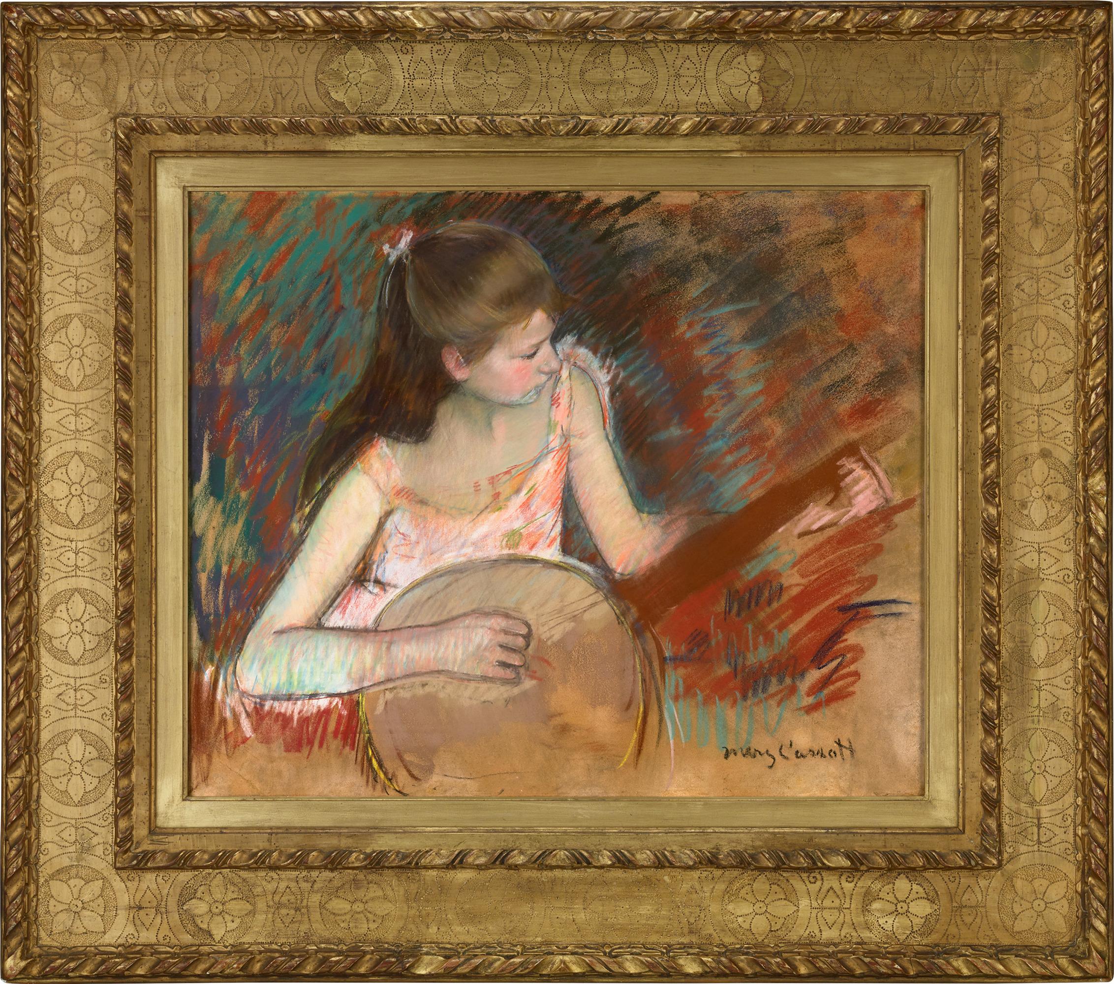Ragazza con banjo di Mary Cassatt in vendita 1