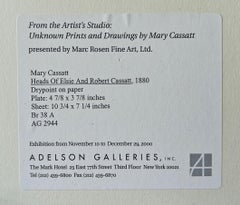 "Têtes d'Elsie et de Robert The" Mary Cassatt, Femme, Impressionniste américaine