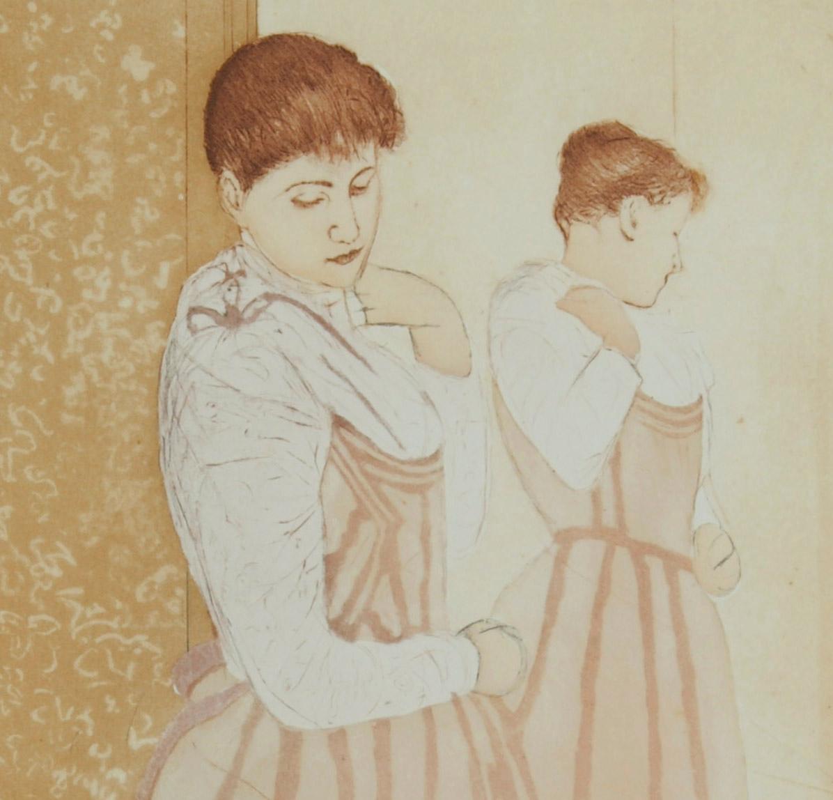 In the Fitting - Impressionist Print by Mary Cassatt