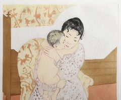 Carezza materna, acquaforte impressionista (after) Mary Cassatt