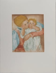 Maternity : Mother and Child - Etching