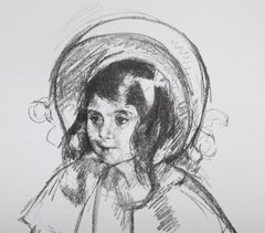 Sarah Wearing Her Bonnet, Impressionist Collotype after Mary Cassatt