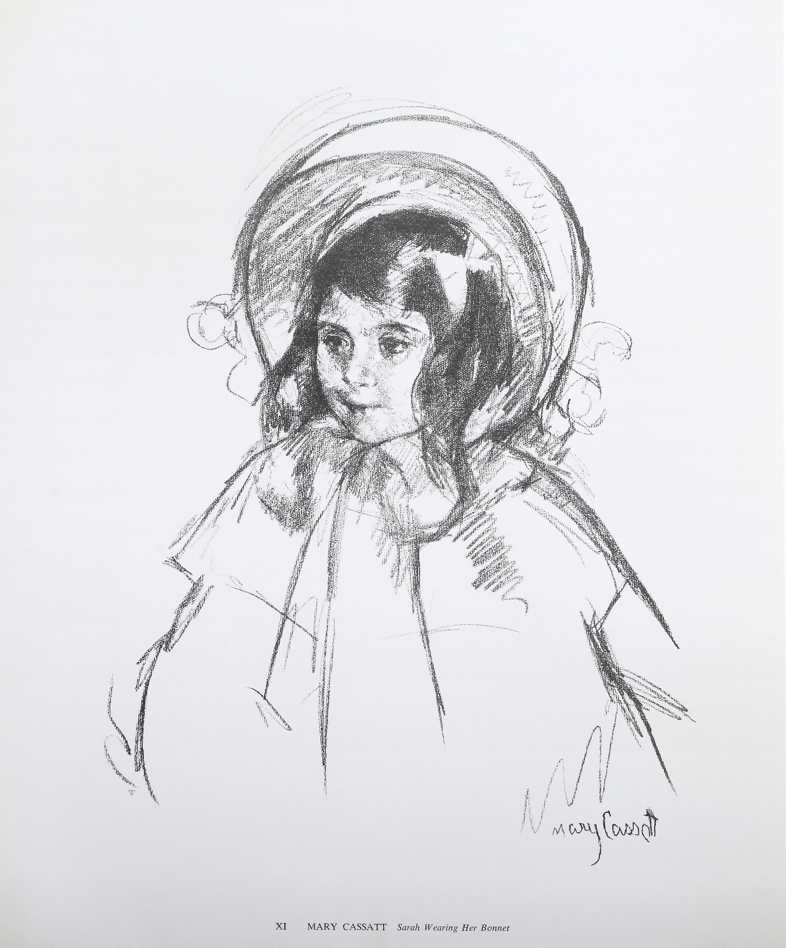 Sarah che indossa il suo cappellino, collotipo impressionista dopo Mary Cassatt (after) Mary Cassatt in vendita 3