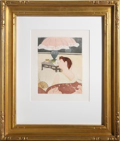 La lampada, acquaforte impressionista (after) Mary Cassatt