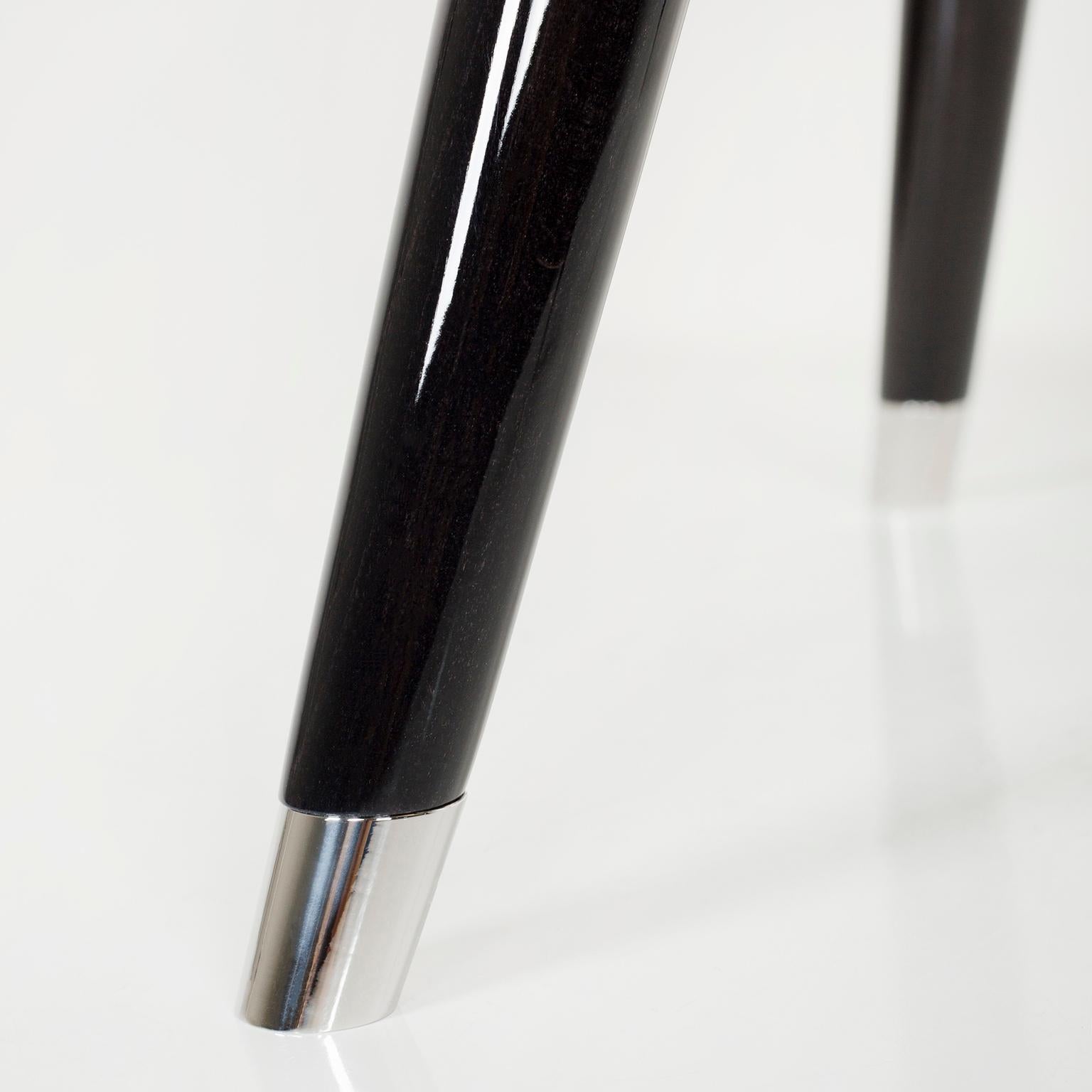 XXIe siècle et contemporain Chaise de salle à manger The Moderns MODERN, cuir italien noir, fait à la main au Portugal par Greenapple en vente
