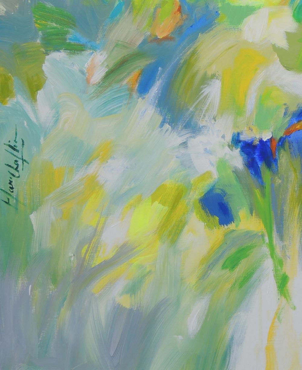 Annabelle, an abstract bouquet of flowers - Painting by Mary Chaplin