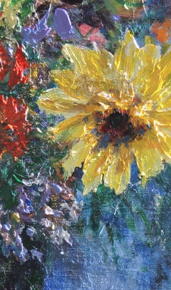 Autumn Glory, Original Painting, Impressionism, Still-life floral art